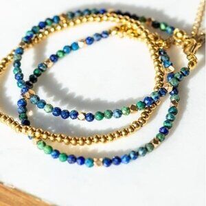 Bracelets Bundle of 2 Phoenix Turquoise Beaded Bracelets Stacking Bracelets
